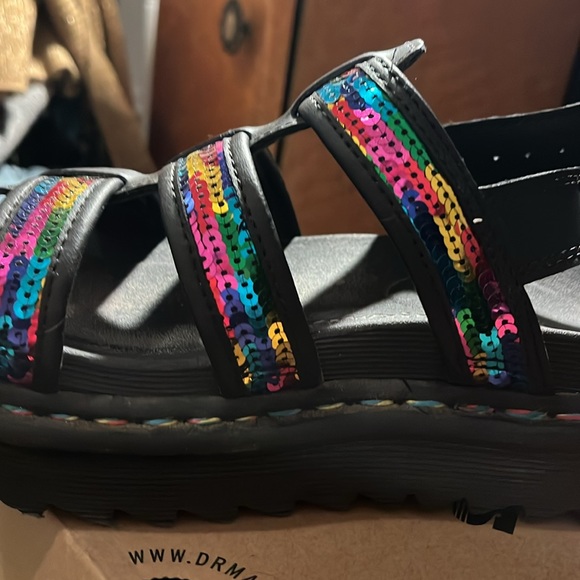 Dr. Marten Yelena Rainbow sequin sandals. Size 7. - Picture 15 of 16